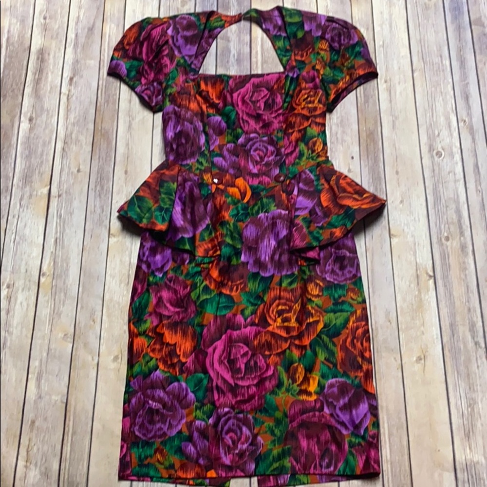 Bugardi Vintage 1980’s Peplum Dress